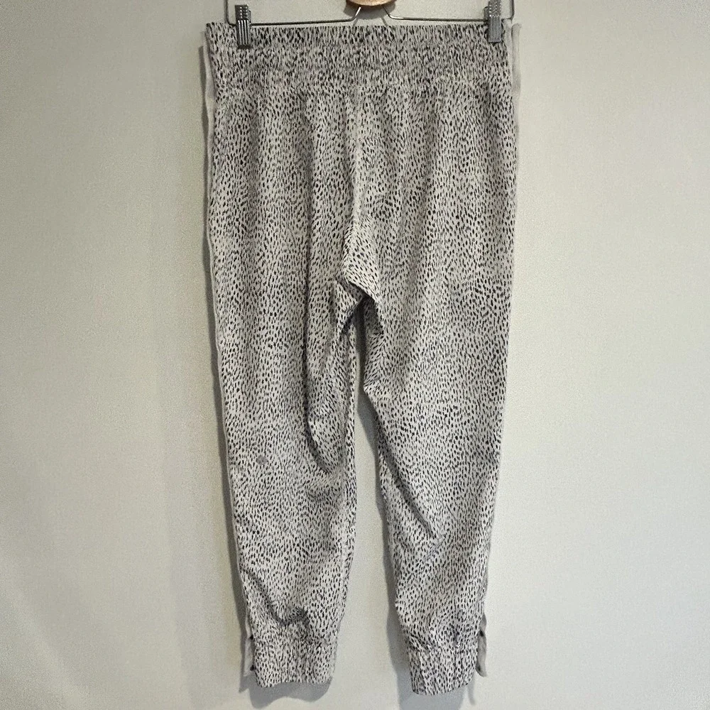 Lululemon Tearaway Dottie Dash Track Pants Elastic Pull-On Size Small Gray White